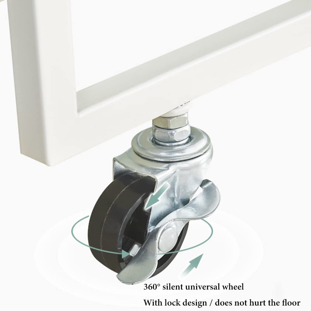 Carro de almacenamiento estrecho con ruedas, sistema de estantería móvil de 4 niveles para espacios pequeños, diseño extraíble para baño y cocina, ahorra espacio y fácil montaje