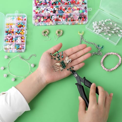 Molain Perlen-Crimpzange, Quetschperlen Schmuckzange Zangen für Schmuckherstellung Perlen-Crimper-Werkzeug für die Schmuckherstellung, Perlen-DIY-Handwerk