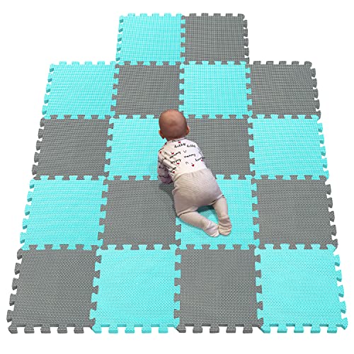 Yiminyuer Foam Play Mat Thick Soft Eva Interlocking Foam Floor Mats Children Yoga Exercise Multi Jigsaw Puzzle Blocking Board Kids Playmats Green Gray R08R12G301018 #TOP29
