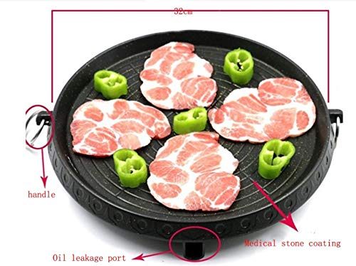 Korean-Style Barbecue Pan with Maifan Stone Coated Surface Non-Stick Smokeless Outdoor Indoor Grill Stovetop Plate - Image 3