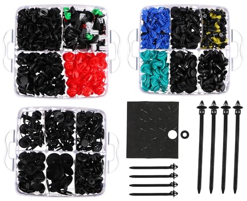 Clips et agrafes pour garnitures automobiles : coffret de 700 fixations avec boîte