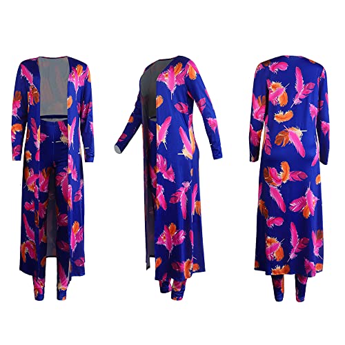 Purple Leaf Cardigan and Bodycon Pants Set for Women - Image 5