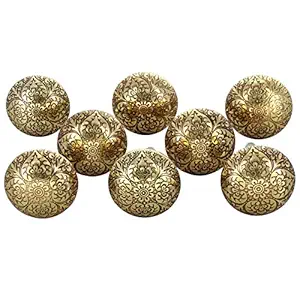 J P Hardware Brass Knobs for Cabinets and Cupboards (Multicolor, Standard) - Pack of 8