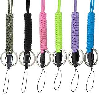 EOTW 6 Pack Lanyard Neck Straps Military Grade Utility Heavy Duty Steel Keyring