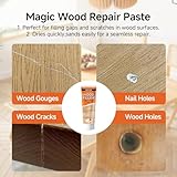 MOLLOR All Purpose Wood Filler, 150g White Wood Putty Repair for Holes, Quickly Restore Any Broken and Defective Wooden Furniture, Door Frame Repair Kit Stainable - Image 2