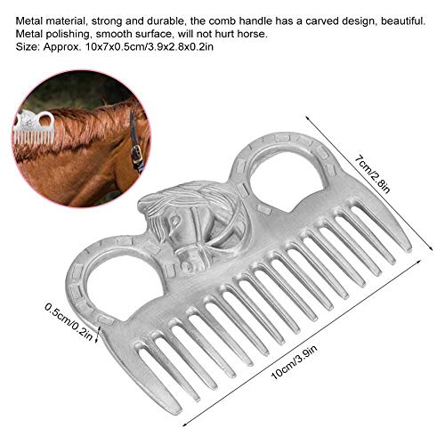 Horse Grooming Brushes, Horse Brush, Horse Hair Brush, Mane And Tail Brush, Portable Horse Mane and Tail Comb, Metal Polishing Horse Comb for Horse Grooming Comb With Metal Tail - Image 4