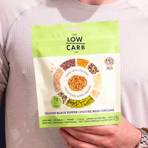 Image of The Low Carb Co High Protein Seed Crackers, Cracked Black Pepper, 4-Pack