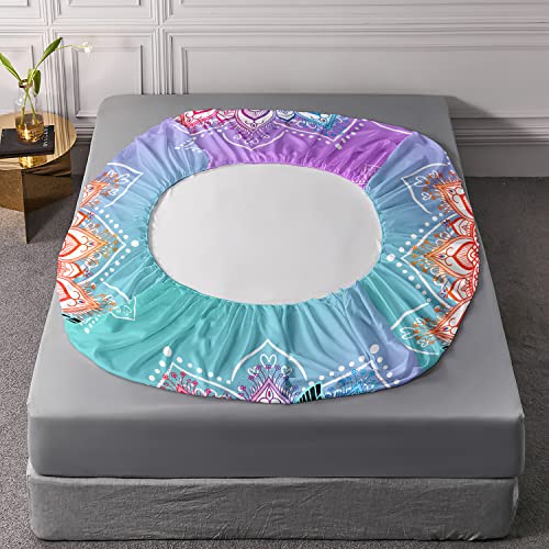 Hosima Sea Turtle Bedding,Coastal Beach Themed Fitted Sheet Set Queen Size For Kids Teen Girls Boys Room Decor,Mandala Turtle Fitted Sheet Set Twin Size,1 Fitted Sheet+2 Pillowcases. #TOP3