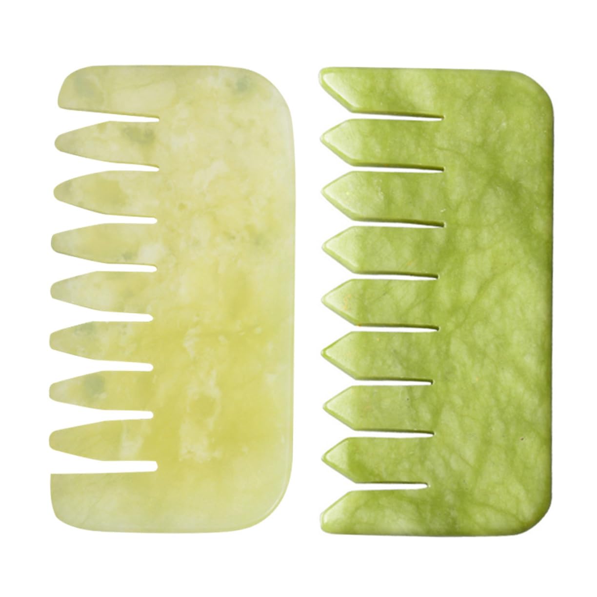 Gogogmee 2pcs Massage Comb Jade Body Comb Guasha Scraping Face Guasha Facial Massager Head Scalp Massager Gua Sha Scraping Scalp Combs Hair Comb for Men Head Massager Jade Comb Natural Jade