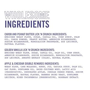 Three Dog Bakery Classic Cookies Variety Pack Premium Treats for Dogs, Carob/Peanut Butter, Golden/Vanilla, & Double Reward, 36 Ounces, (Pack of 3)