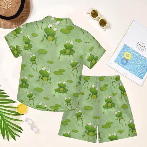 Image of visesunny Little Boys Short Sleeve T-Shirt Beach Shirts for kids children Casual Shorts Set Summer Clothes Outfits