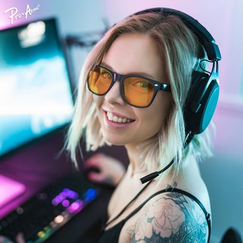Image of Pro Acme Blue Light Blocking Glasses for Woman Amber Gaming Glasses for Men Computer Glasses for Eyes Strain