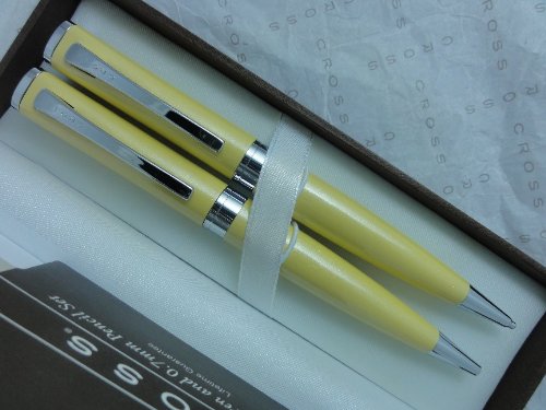 Cross Limited Edition Elite Sage Pearlescent Golden Yellow Pen Pencil Set - Thumbnail 3