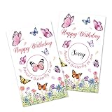 SRWNFOS 50Pcs Welcome to The Birthday Party Scratch Off Game, Butterfly Scratch Cards for Birthday Party, Lottery Group Game Raffle Tickets for Butterfly Lovers, Funny Floral Baby Shower Activity