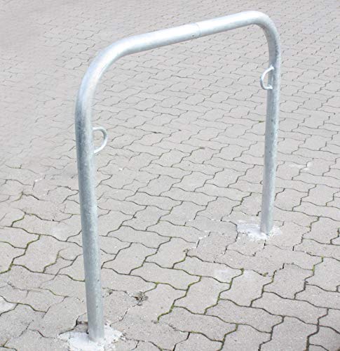 Preisvergleich Produktbild TRUTZHOLM Fahrradanlehnbügel Fahrradständer 115x99cm zum Einbetonieren Stahlrohr Ø 49mm feuerverzinkt Fahrradständer für 2 Fahrräder