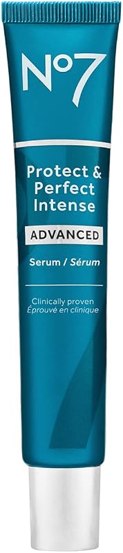 No7 Protect & Perfect Intense Advanced Serum, 1.69 Fl Oz | Anti-Aging Formula, Visibly Smoothes & Firms Fine Lines & Wrinkles, Hyaluronic Acid & Matrix 3000+ Technology