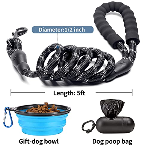 COOYOO 2 Pack Dog Leash 2/5/6 FT Heavy Duty - Comfortable Padded Handle - Reflective Dog Leash for Medium Large Dogs… - Image 7