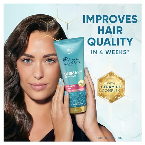 Head & Shoulders DermaXPro Sensitive Care Lightweight Conditioner 220ml with Manuka Honey and Ceramide Complex. Nourishes Hair and Gently Moisturises Dry Scalp to Maintain Dandruff Protection