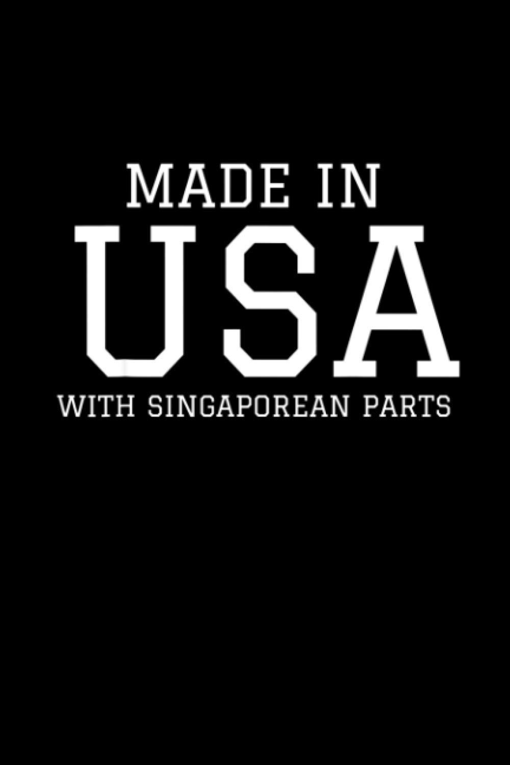 MADE IN USA WITH SINGAPOREAN PARTS Singapore American College Ruled Notebook 6x9 inch