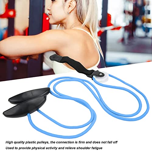 Schulterrolle, Reha-Trainingsgerät über der Tür mit Metallrolle und Weichen Griffen Zur Schmerzlinderung der Rotatorenmanschette, Physiotherapiesystem (BLUE)