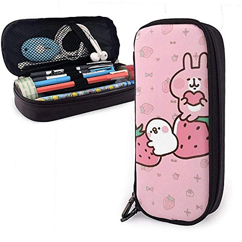 Preisvergleich Produktbild Rosa kaninchen cartoon pu leder tasche aufbewahrungsbeutel student bleistift büromaterial tasche reißverschluss brieftaschen make-up tasche