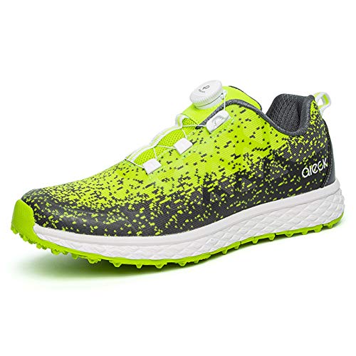 Aupast Men's Golf Shoes, Waterproof Golf Shoe with BOA Lace System Anti-Skid Breathable Golf Shoes Outdoor Walking Footwear for Male