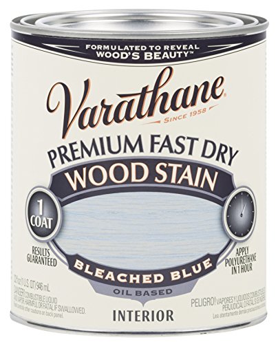 Rust-Oleum 297425 Bleached Blue Varathane Premium Fast Dry Wood Stain, 1 Quart, 2 Pint Can (Pack of 2)