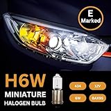 Tek Automotive 434 H6W Bulb Miniature Halogen Car Side Light, Parking Light, Tail Light, Indicator, Reverse Light 433C 12V 6W BAX9S - Image 2