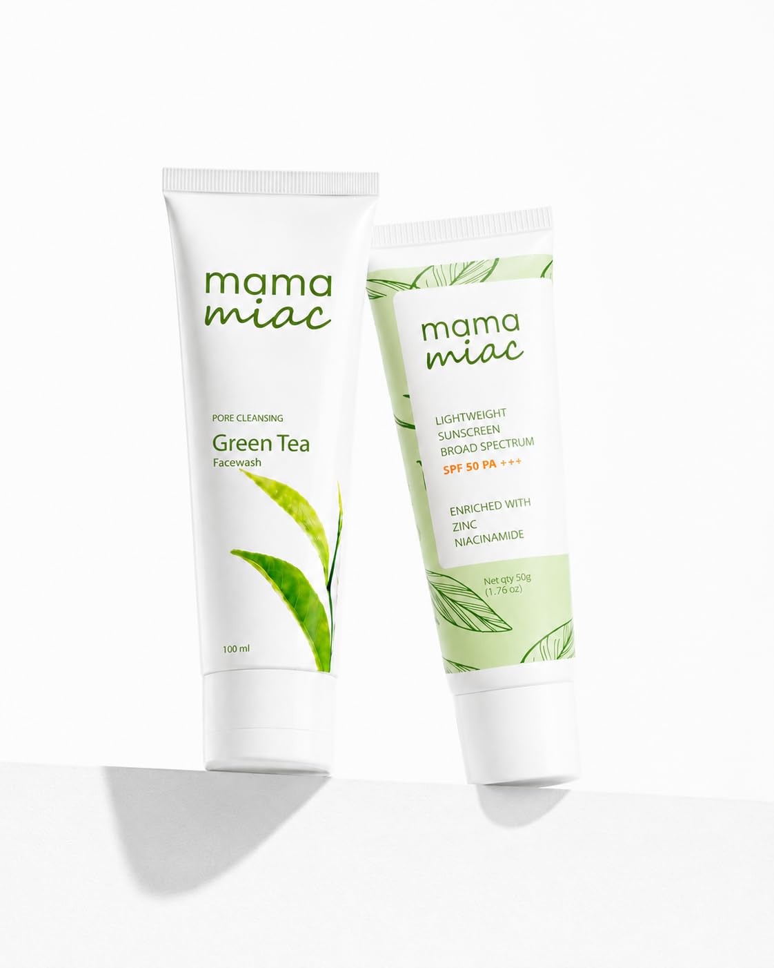 MAMAMIAC Green Tea Sunscreen - 50ml & Green Tea Facewash -100ml Combo | For All Skin Types, SPF 50+ Broad Spectrum UVA/UVB-image-24