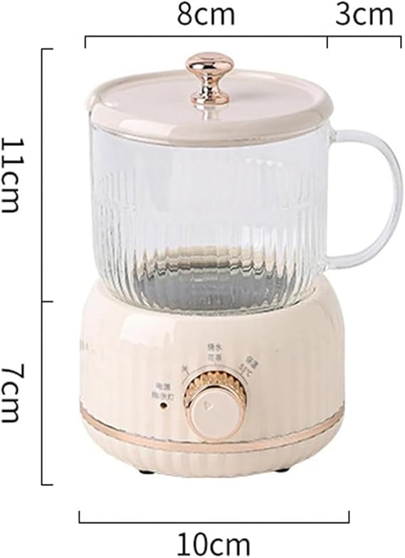 Electric KettleTeaInfuserSmallElectricTeaKettle1.3L700WFast Boil BPA-FreeQuietBoilNoPlasticBoil-Dry ProtectionElectric Glass Kettle