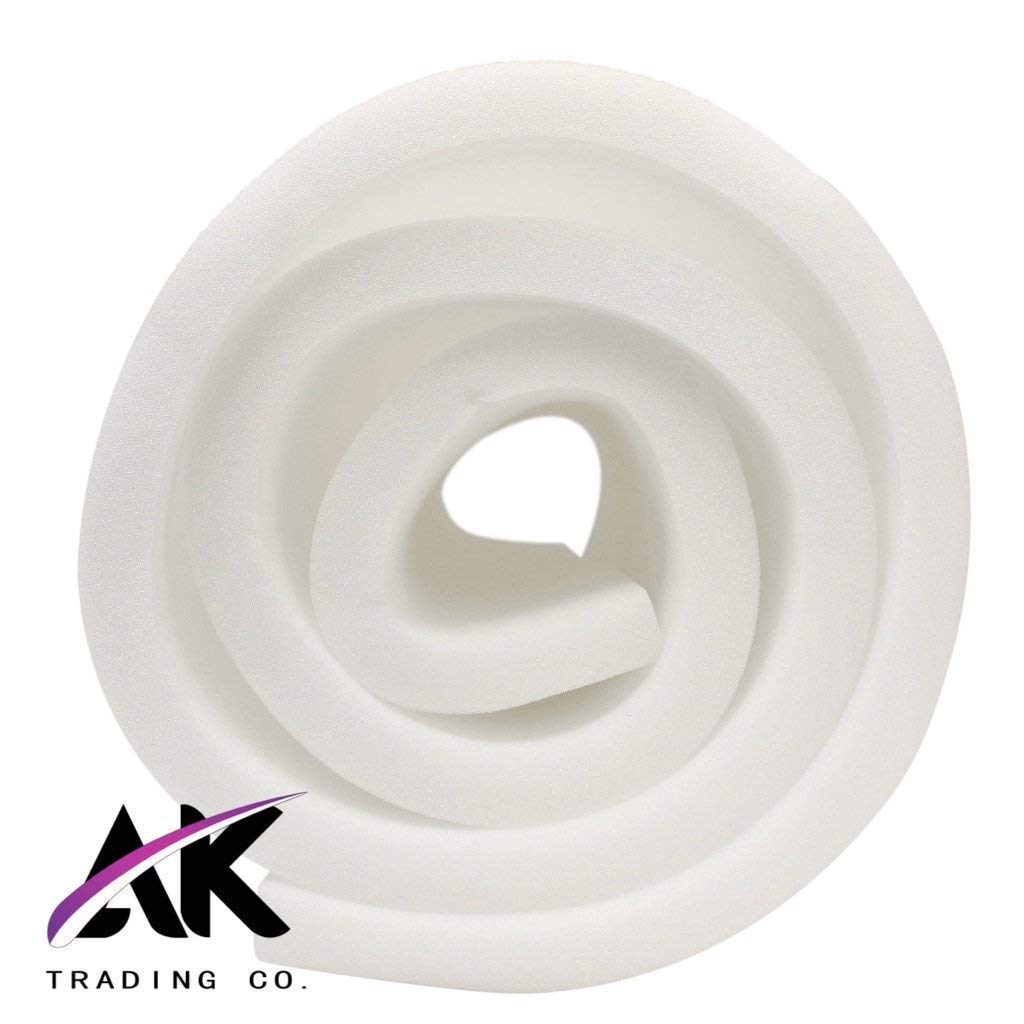 AK TRADING CO. (1" H X 30" W x 72" L Upholstery Foam Cushion CertiPUR-US® Certified. Perfect for Seat Replacement, Upholstery Sheet & Foam Padding
