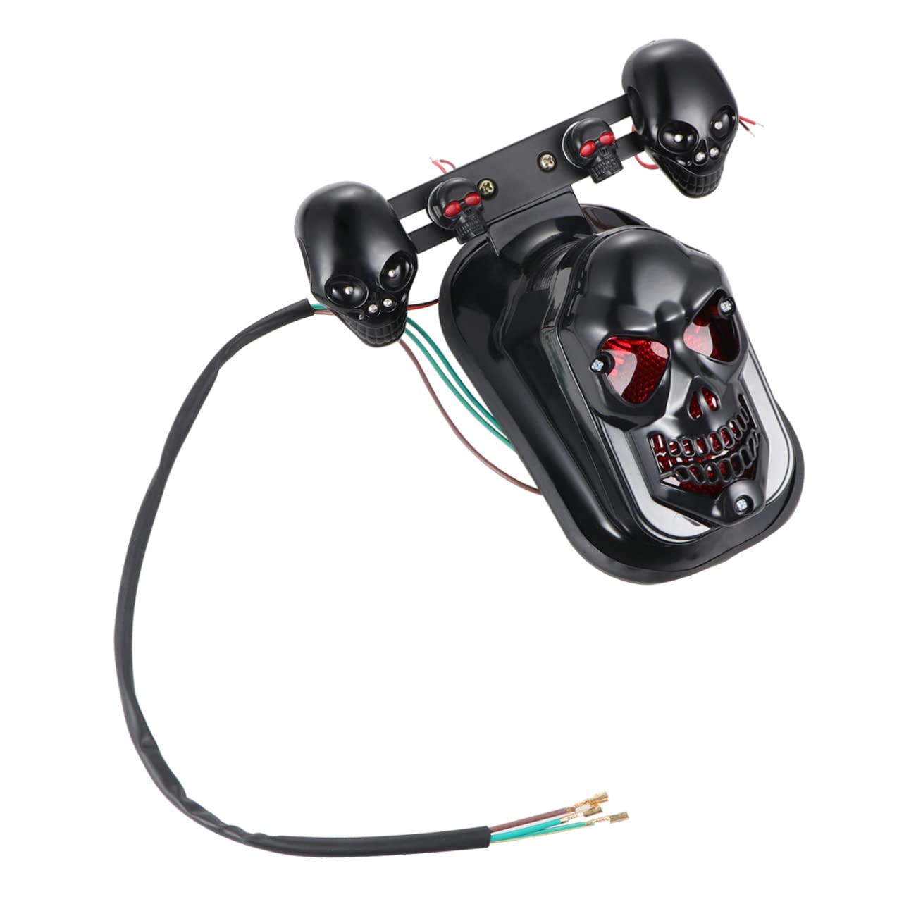 TOYANDONA Posteriore LED Skull Design e Energetico e Indicatore Freno e Direzione per Motociclette Accessori Personalizzati