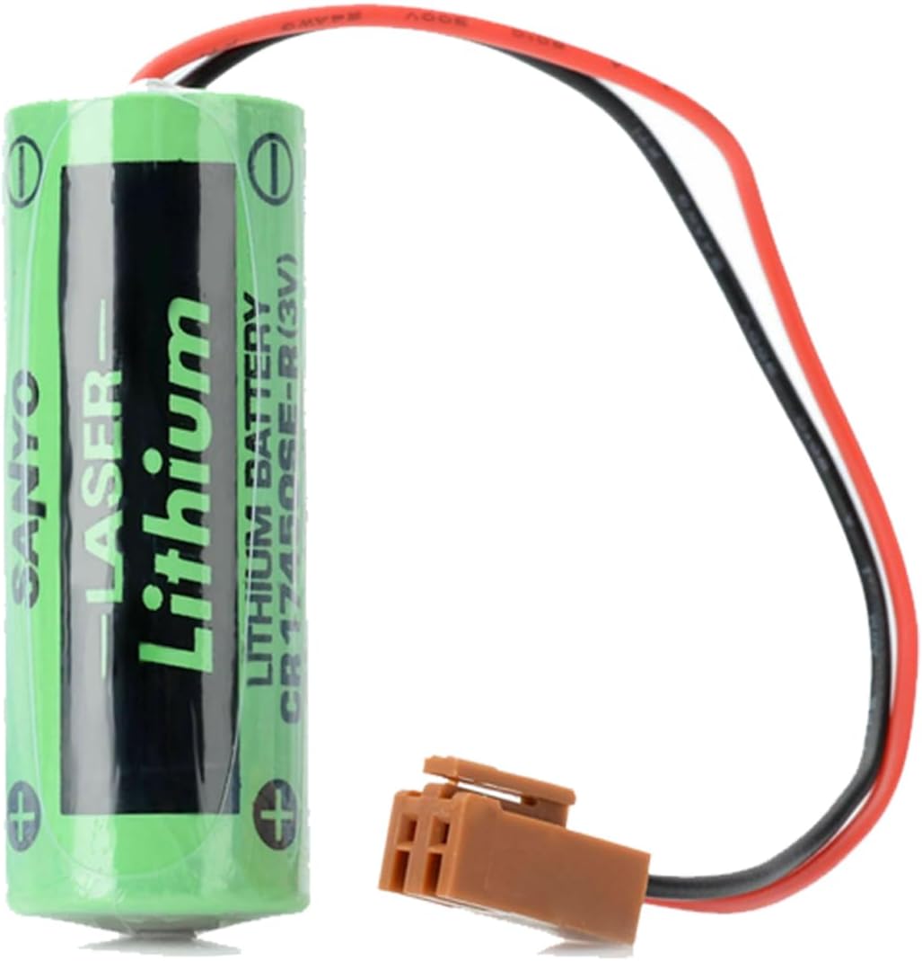 NOUCHU 3 Pack CR17450SE-R A98L-0031-0012 3V 2500mAh Non-Rechargeable Lithium Battery with Plug for CNC System and Machining Center