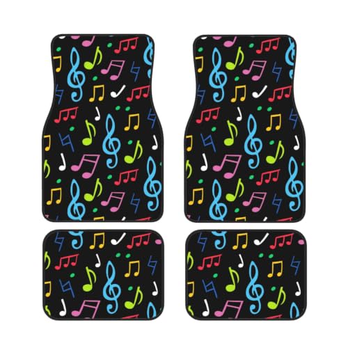 Alfombrillas para coche de neopreno con diseño de notas música