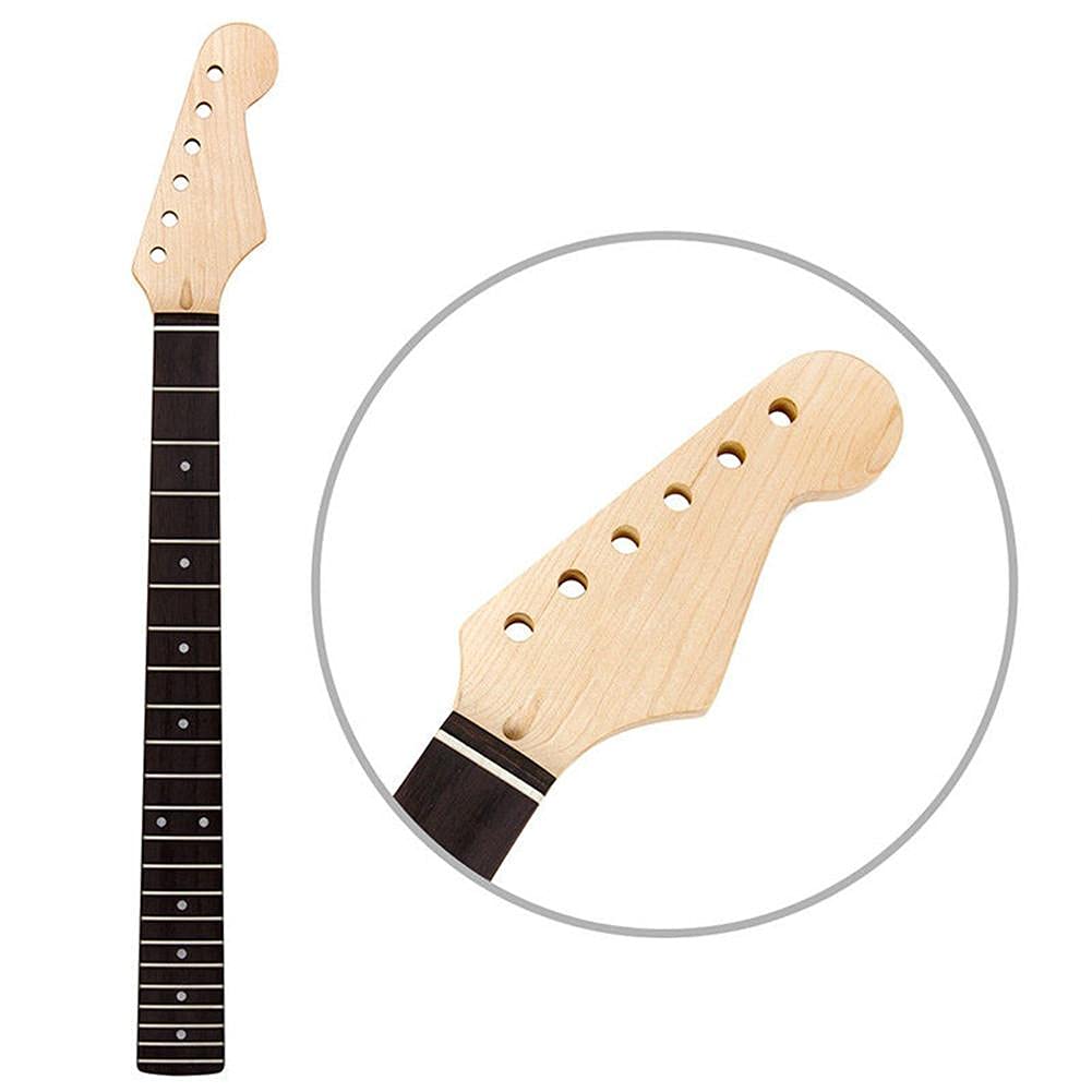 BTSEURY Gitarrenhals mit 22 Bünden, Holzgriffbrett, Palisander-Griffbrett, E-Gitarren-Ersatz