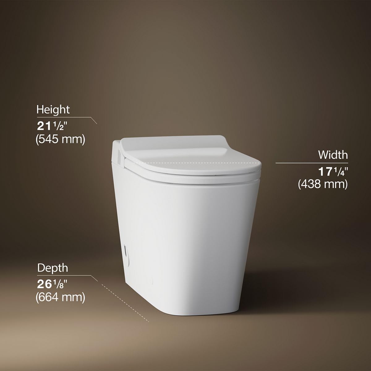 Kohler Doble capa de una pieza extendida inodoro delgado salpicaduras