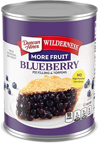 Duncan Hines Wilderness More Fruit Pie Filling & Topping, Blueberry, 21 Ounce