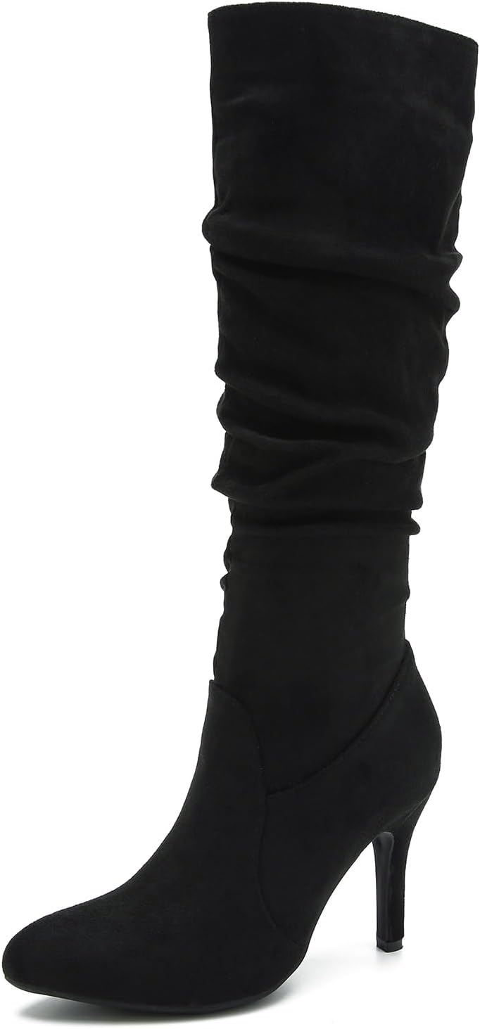 LIURUIJIA Women's Knee High Boots - Side Zipper Comfort