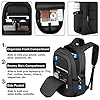 VSNOON Anti-Theft Laptop Backpack, 15.6-17.3 inch Business Laptop Rucksack Bag with USB Charging Port & Lock, Water Resistant Travel Backpack Computer Bag for Women Men, Black #1