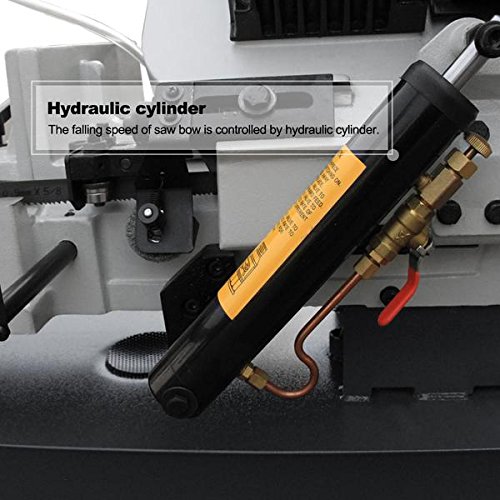 KAKA Industrial Metal Cutting Band Saw,Solid Design Metal Bandsaw, Horizontal Bandsaw, High Precision Metal Band Saw, Build-In Safety Settings, Space Saver Metal Cutting Band Saw (BS-712R)
