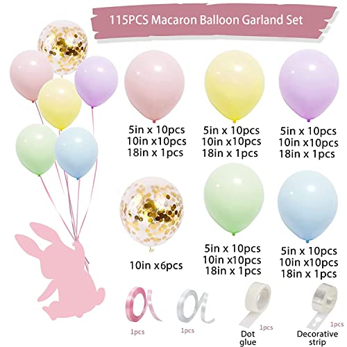 Macaron Kit Arco Palloncino,115 Pezzi Kit Arco