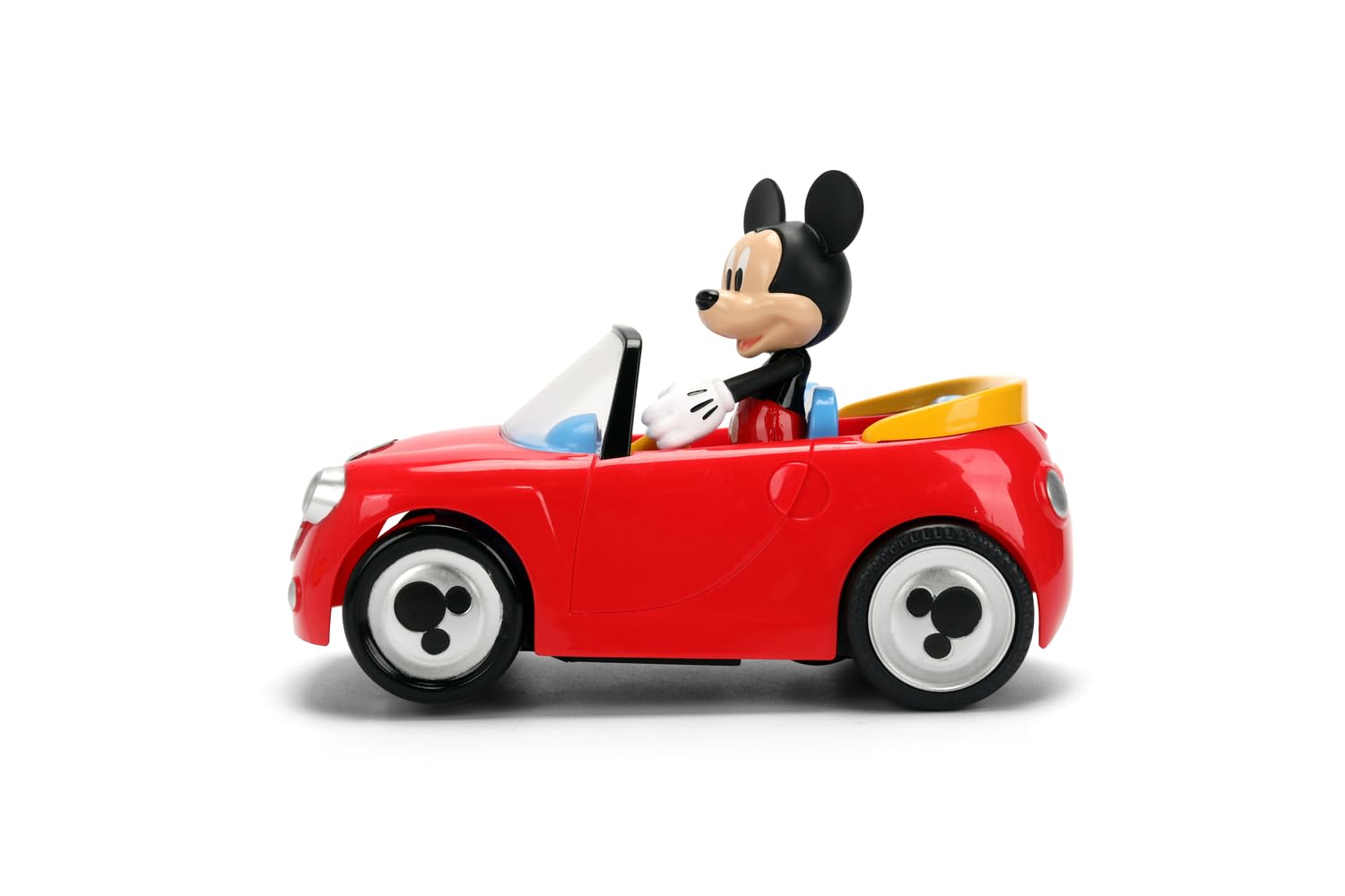 Jada Disney Mickey Mouse Coche Teledirigido 14 cm con Figura Integrada no Extraible, Fácil de Usar, 2,4 GHz, 1 Canal, Roadster Mickey, Juguete para Niños +2 Años (9336836314R00)