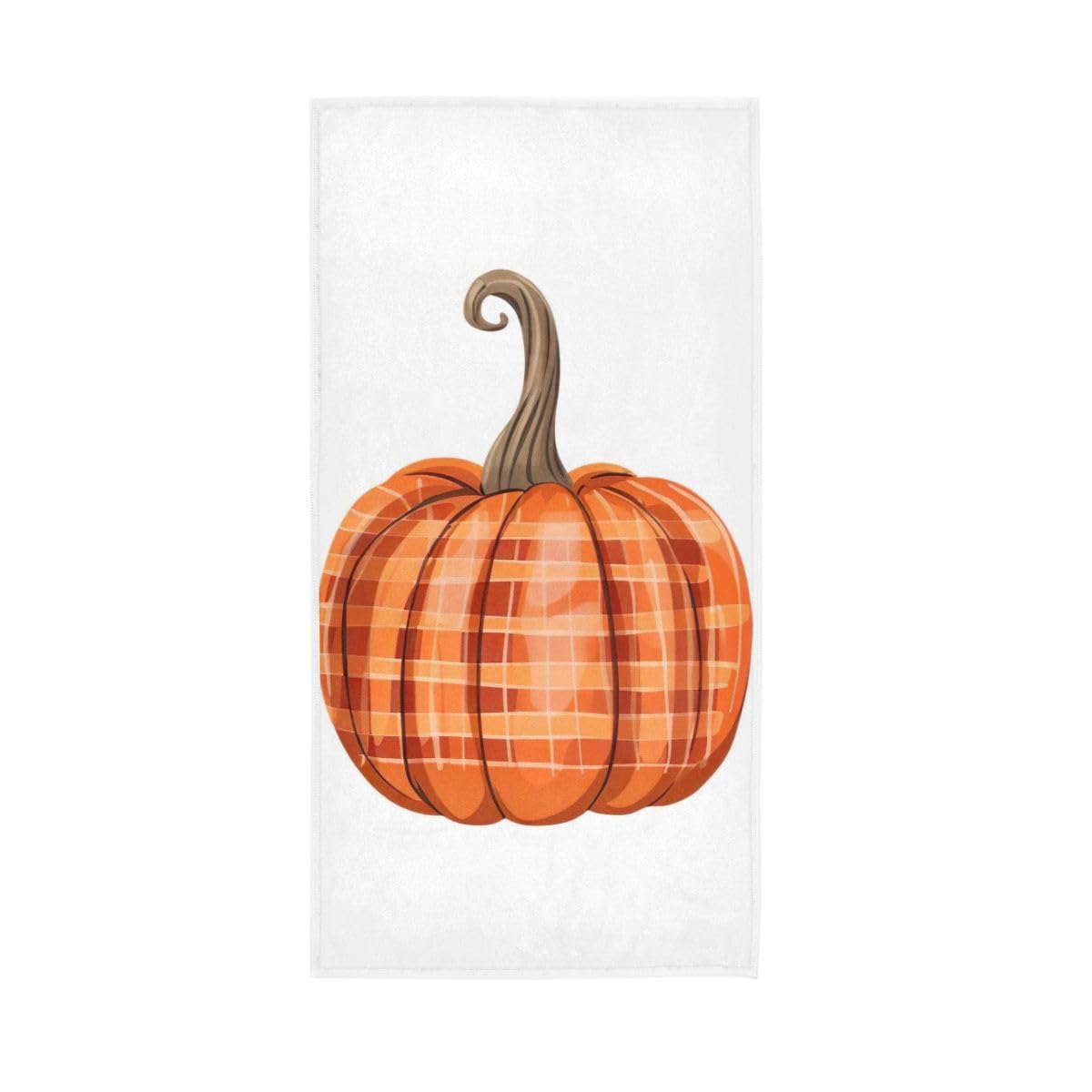 HUYGD Set of Pumpkins Leopard Plaid Hand Towels, 15 x 30 Inches, Soft Highly Absorbent Towels for Bathroom Gym Hotel