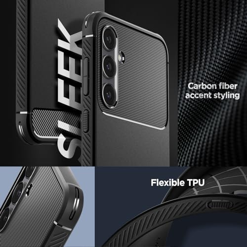 Image of Spigen Rugged Armor | Samsung Galaxy S23 FE Case [Air Cushion Protection] [Flexible] Galaxy S23 FE Back Cover | TPU - Matte Black