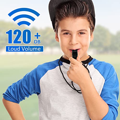 Flutesan 24 piezas silbatos al por mayor con cordón color negro silbatos para entrenamiento deportivos sonido fuerte y nítido para entrenadores árbitros oficiales de emergencia miniatura 5