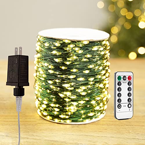 Zeluxdot 660Ft Fairy String Lights Green Copper Wires Extra Long Outdoor/Indoor Waterproof Led String Lights With Remote For Christmas Tree, Patio, Gardens, Backyard, Plant... 2000 Leds #TOP30