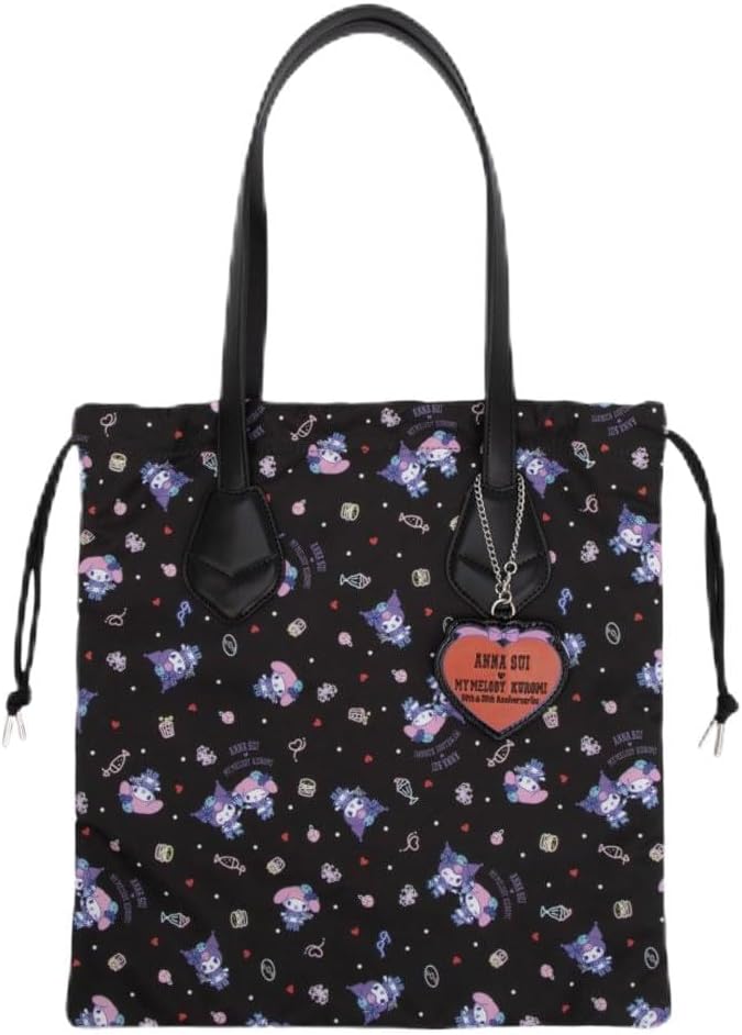 新作♡ヌビバッグ フリルギャザー ブラック バイカラー パール 底板