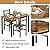 AWQM 3 Piece Dining Table Set, Small Industrial Kitchen Table and 2 Chairs, Kitchen Breakfast Dining Table Set, Breakfast Table Set for Dining Room, Living Room, Apartment, Small Space, Brown