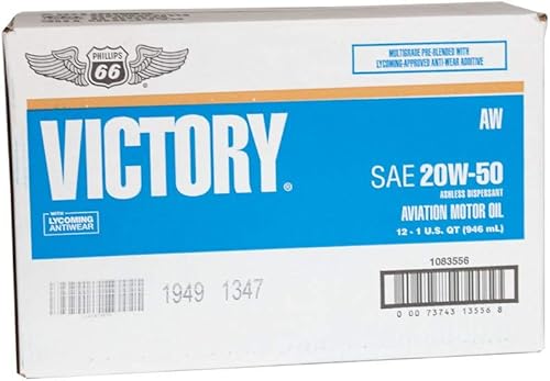 Miniatura 2 de Phillips 66 Victory AW 20w50 Aceite de aviación, caja de 12qtsQ