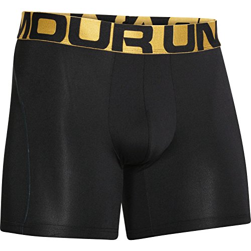 Under Armour Mens New Elite 6'' BoxerJock Black/Stealth Gray/Black MD